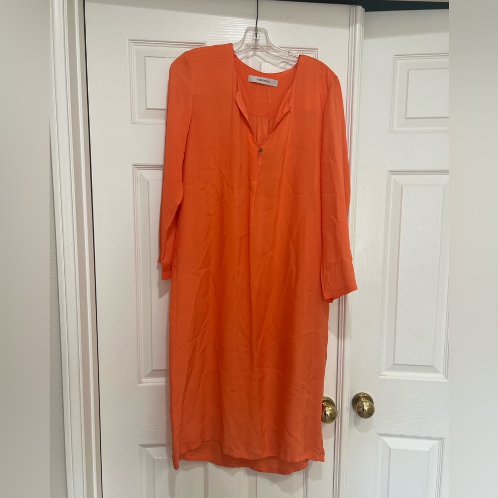 Orange Long Sleeve Dress